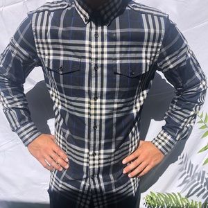 Express plaid long sleeve dress shirt